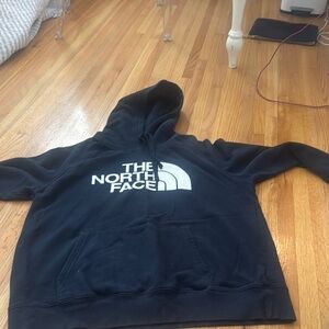 The North Face Navy Hoodie with White Logo